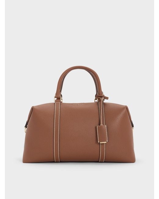 Charles & Keith Brown Chance Bowling Bag