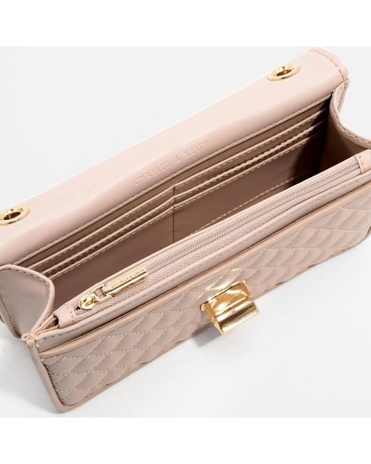 charles & keith quilted chain strap bag
