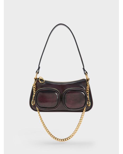Charles & Keith Letitia Chainlink Shoulder Bag in White Lyst