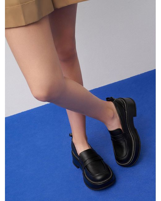 platform penny loafers