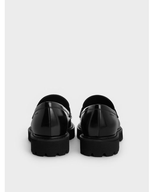 Charles & Keith Black Kaiya Penny Loafers