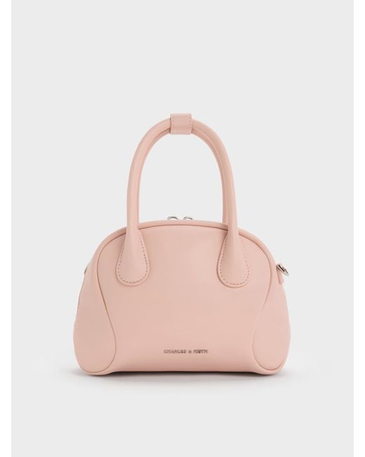 Charles & Keith Pink Nelly Bowling Bag