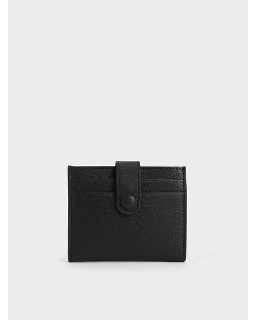 Charles & Keith Black Snap Button Card Holder