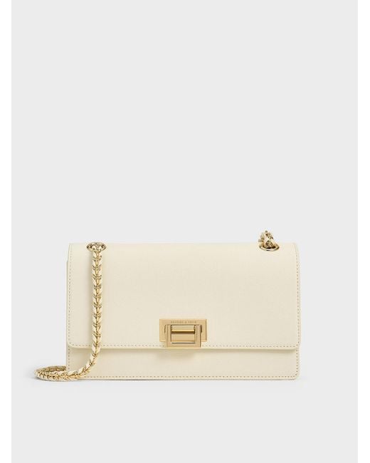 Charles & Keith Natural Everline Braided-strap Shoulder Bag