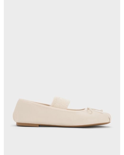 Charles & Keith Natural Winona Mary Jane Flats