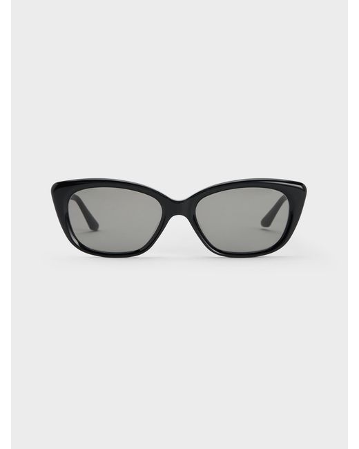 Charles & Keith Gray Maeva Cat-Eye Sunglasses