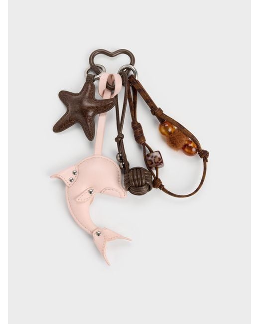 Charles & Keith White Delfina Dolphin & Starfish Charm