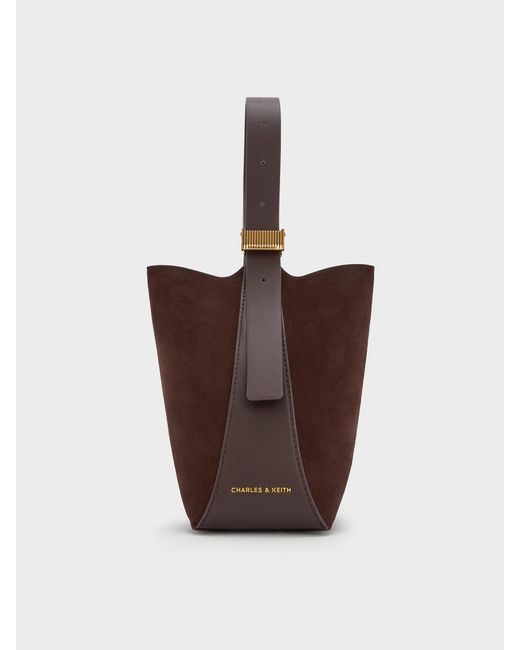 Charles & Keith White Edna Bucket Bag