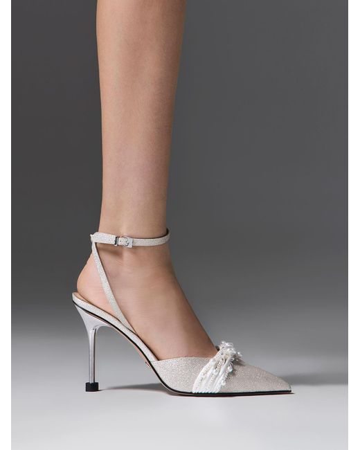 Beige Loey Ankle-Strap Platform Pumps - CHARLES & KEITH NL