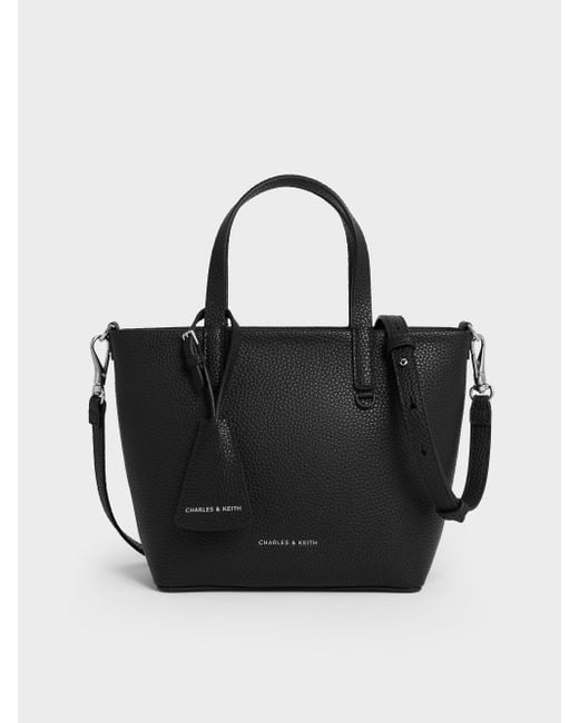 Charles & Keith Black Mini Beryl Tote Bag
