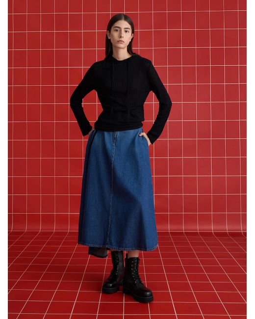 Charles & Keith Black Ridged-sole Lace-up Combat Boots