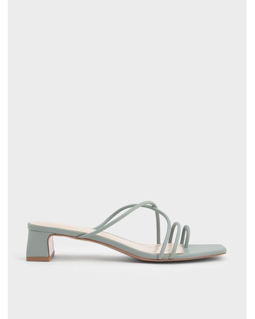 Charles & Keith White Meadow Strappy Toe Ring Sandals