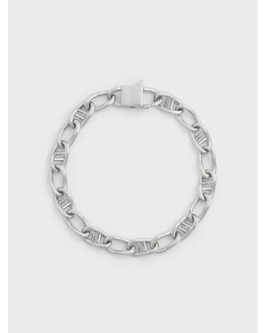 Charles & Keith Metallic Nyra Mixed-link Chain Bracelet