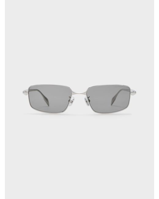Charles & Keith Gray Celestia Rectangular Sunglasses