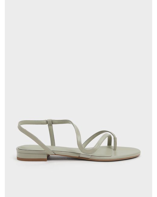 Charles & Keith Multicolor Arden Wavy Toe-Ring Sandals