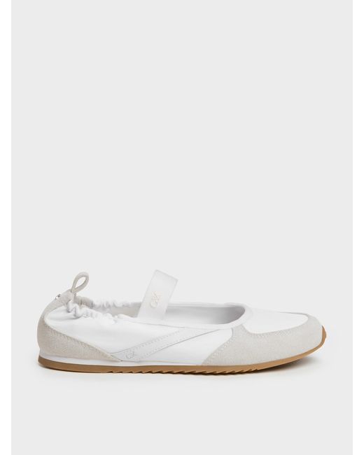 Charles & Keith White Jace Mary Jane Sneakers