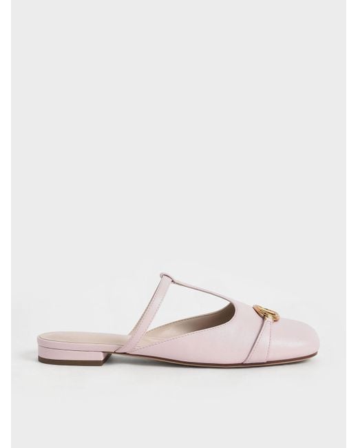 hot pink flat mules