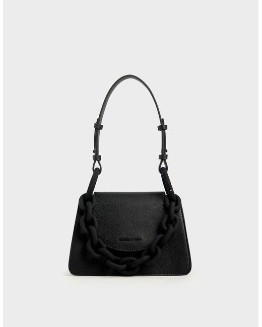 Charles & Keith Chunky Chain Link Small Shoulder Bag in Black Lyst