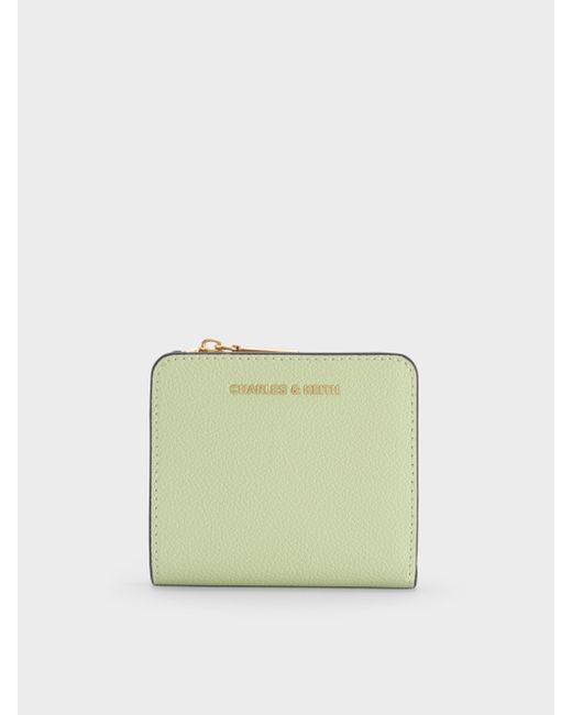 Charles & Keith Green Keely Top Zip Small Wallet