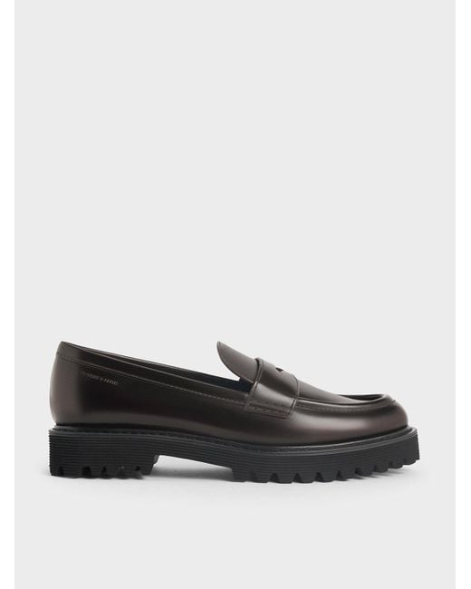 Charles & Keith Black Kaiya Penny Loafers