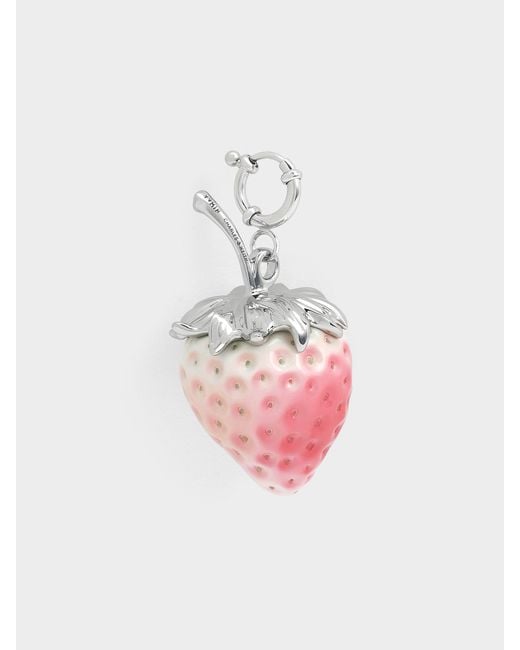 Charles & Keith White Strawberry Charm