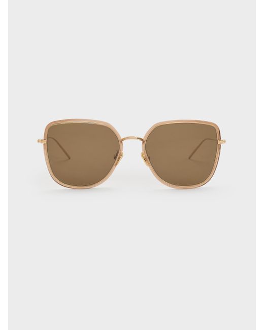 Charles & Keith Natural Lisbeth Butterfly Sunglasses