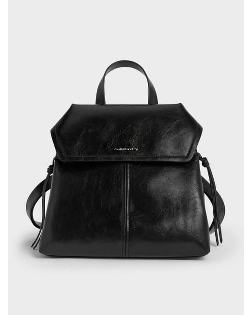 Charles & Keith Black Rucksack Noane