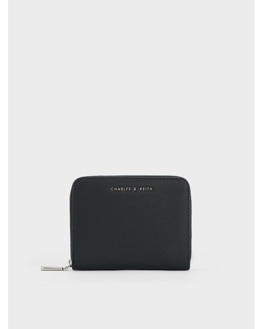 Charles & Keith Black Basic Square Wallet