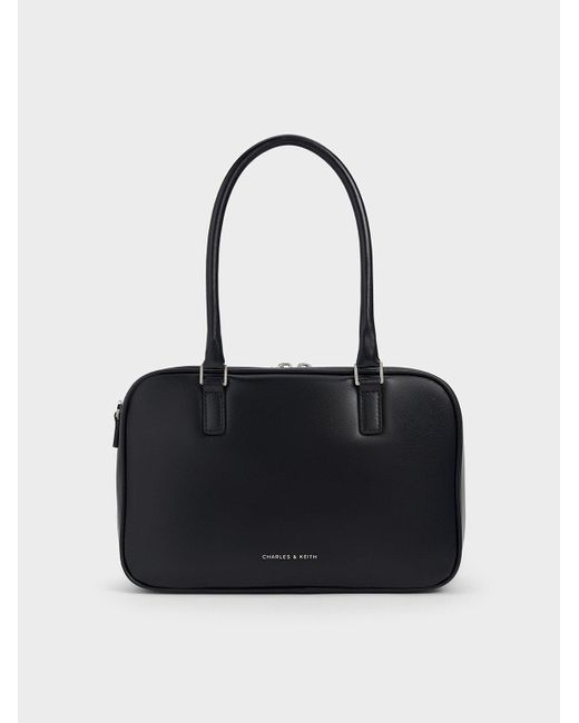 Charles & Keith Black Sianna Bowling Bag