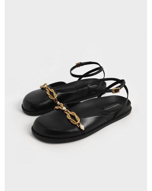 Charles \u0026 Keith Beaded Chain-link Ankle 