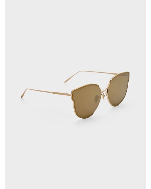 Charles & Keith Natural Thin-rim Butterfly Sunglasses