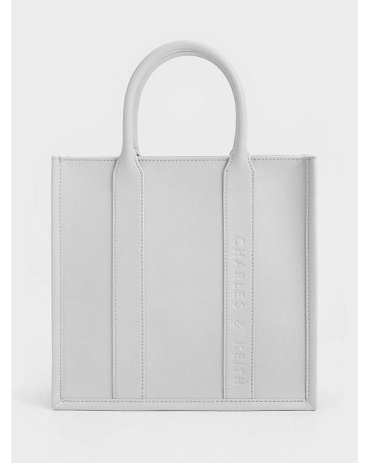 Charles & Keith White Clover Tote Bag