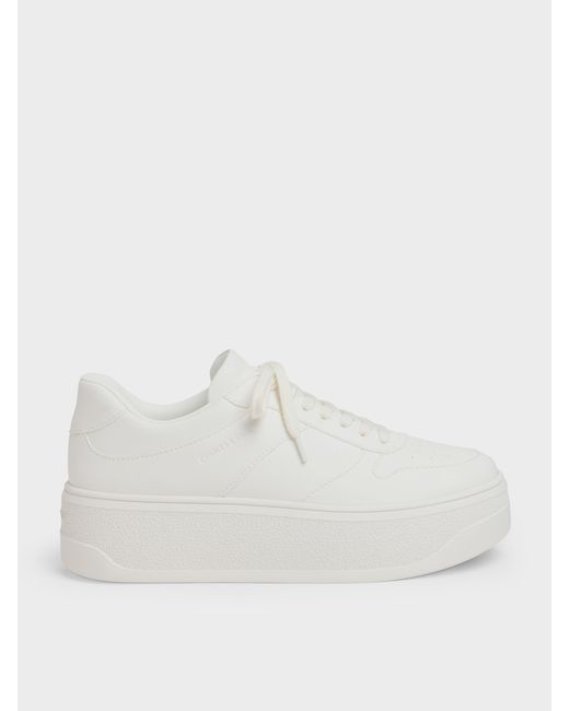 Charles & Keith White Platform Sneakers
