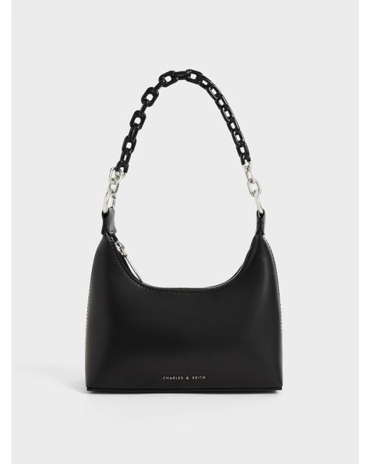 Charles & Keith Koi Chain Handle Shoulder Bag in Black Lyst