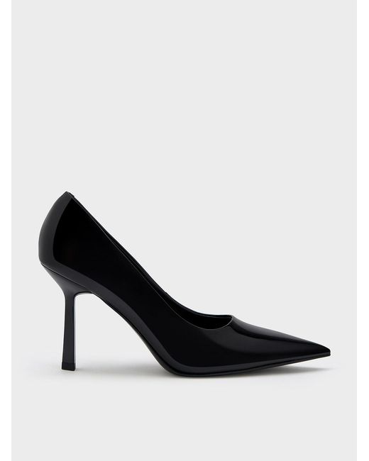 Charles & Keith Black Patent Pointed-toe Pumps