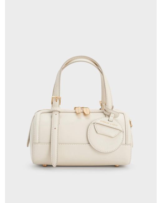 Charles & Keith Natural Enola Bowling Bag