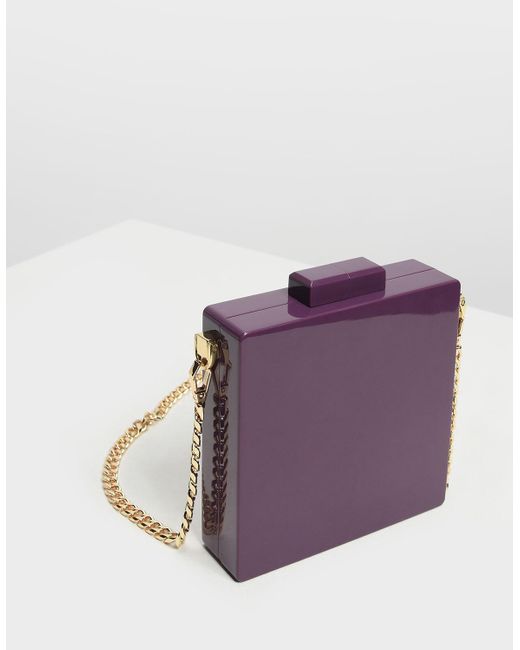 charles and keith purple bag