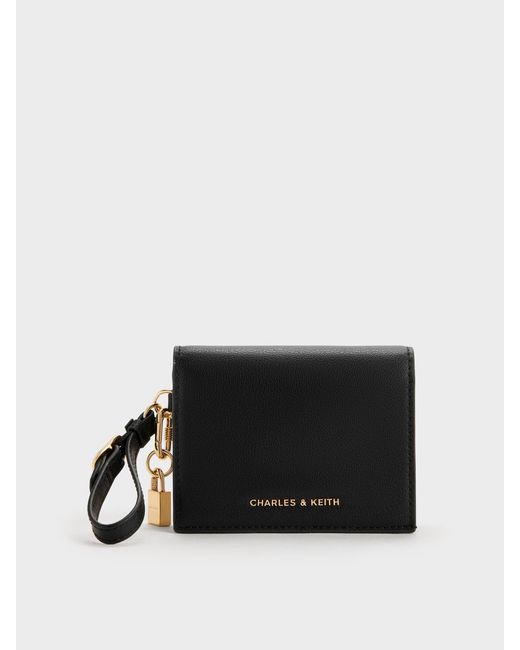 Charles & Keith Black Scottie Small Wallet