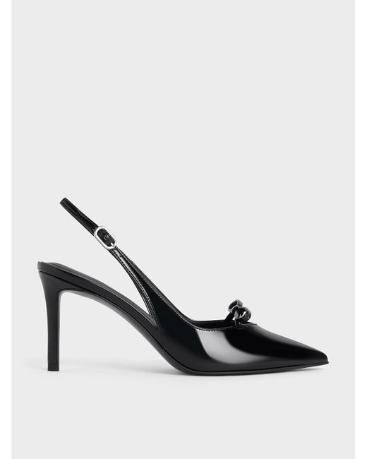 Charles & Keith Multicolor Bow Slingback Pumps