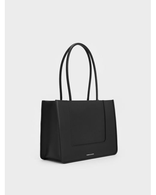 Charles & Keith Daylla Tote Bag in Black | Lyst