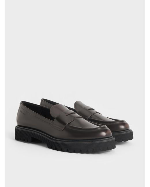 Charles & Keith Black Kaiya Penny Loafers