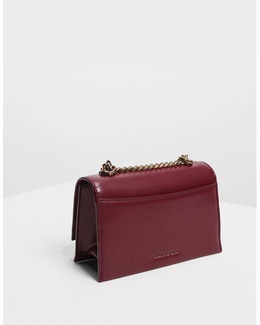 charles and keith push lock shoulder bag