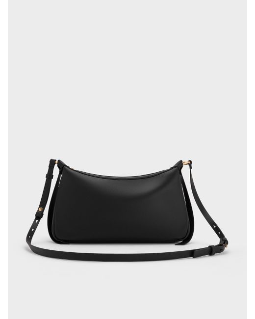 Charles & Keith Black Calla Shoulder Bag