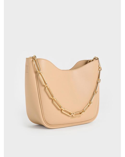 Charles & Keith White Robyn Chain-handle Bag