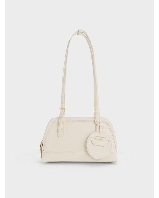 Charles & Keith Natural Enola Long-Handle Shoulder Bag