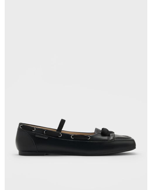 Charles & Keith White Bow Boat-Shoe Flats