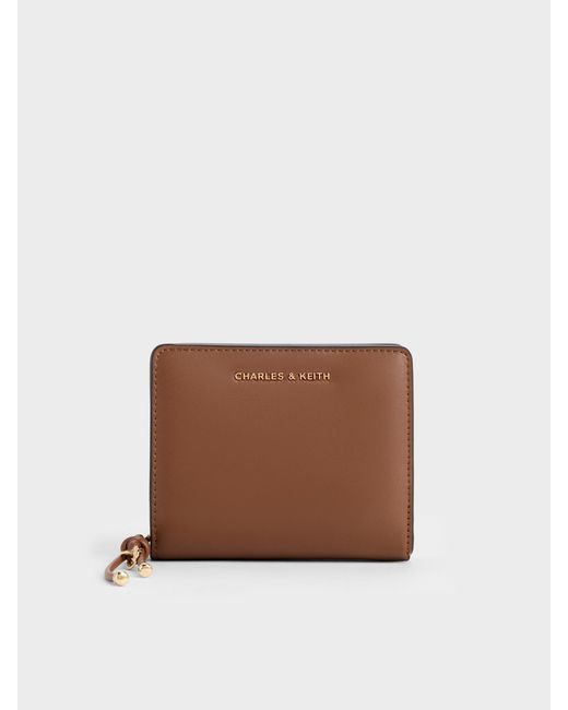 Charles & Keith Brown Everleigh Zip-Around Small Wallet