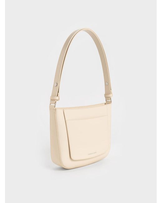 Charles & Keith White Irie Shoulder Bag