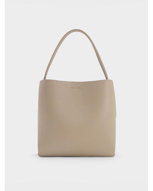 Charles & Keith Natural Leia Tote Bag