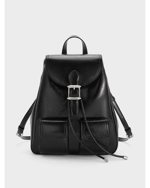 Charles & Keith Black Bryna Backpack
